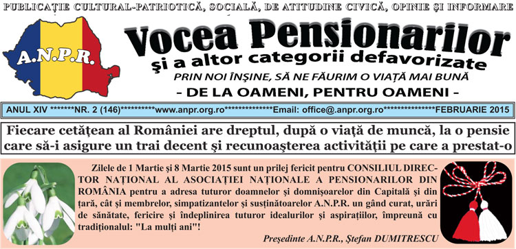 Ziarul Vocea Pensionarilor februarie 2015